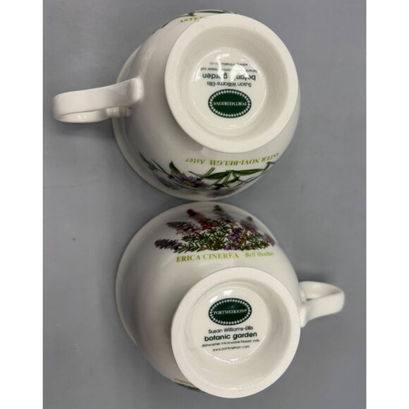 Set of 2 Portmeirion Botanic Garden Tea Cup Set Floral Footed - Picture 5 of 5